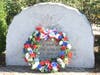 A wreath was placed at the monument by the flagpole on the Town Green