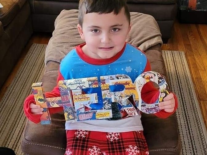 Ryder Feeley, 6, is a hero, a super hero. 