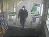 Two white males, both at least 6-feet tall, wearing gloves and face masks, robbed the People's Bank at Stop & Shop, police said.