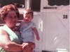 Missy is held by her beloved grandmother Jennie outside the house at 38 Deerfield St., East Haven around 1978-'79. 