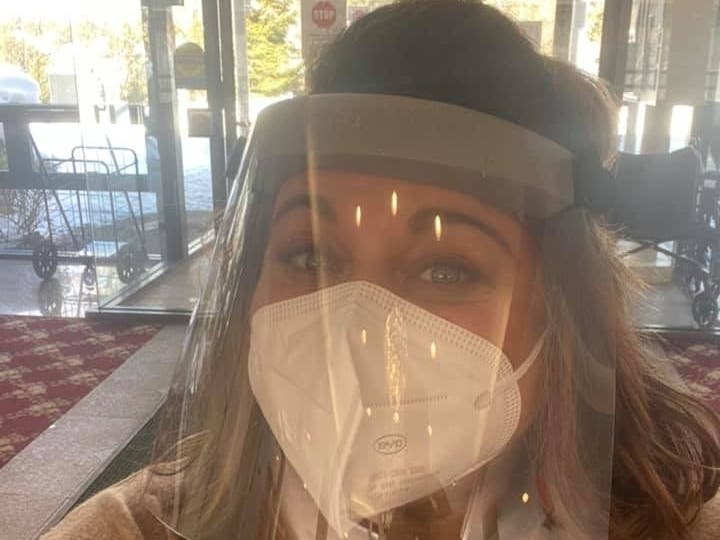 Town assistant director of administration Michelle Benivegna last week visited Woodview Apartments to sign residents up for the vaccine.