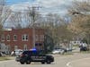 Branford police at the corner of Main and Kirkham streets Tuesday. 