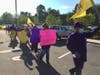 Striking Branford I-95 service plaza McDonald's workers 