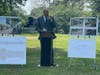 East Haven Mayor Joseph A. Carfora at the groundbreaking for the Town Green Beautification Project