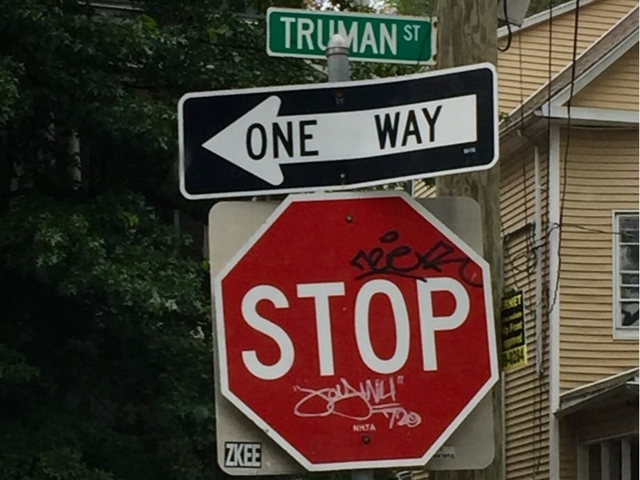 The corner of Truman Street and Clover Place, just steps from where Ciera Jones, 22, was shot in the head in broad daylight Monday. 