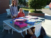 Ella and Teddi Stanley collect donated backpacks as part of their A Way Up program's Backpacks for Dignity. They've provided some 1,900 backpacks with school supplies inside for kids in need. 