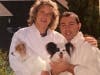 Ron Smith and partner Alberto Ferrigno with dogs Spuds and Bandit. 
