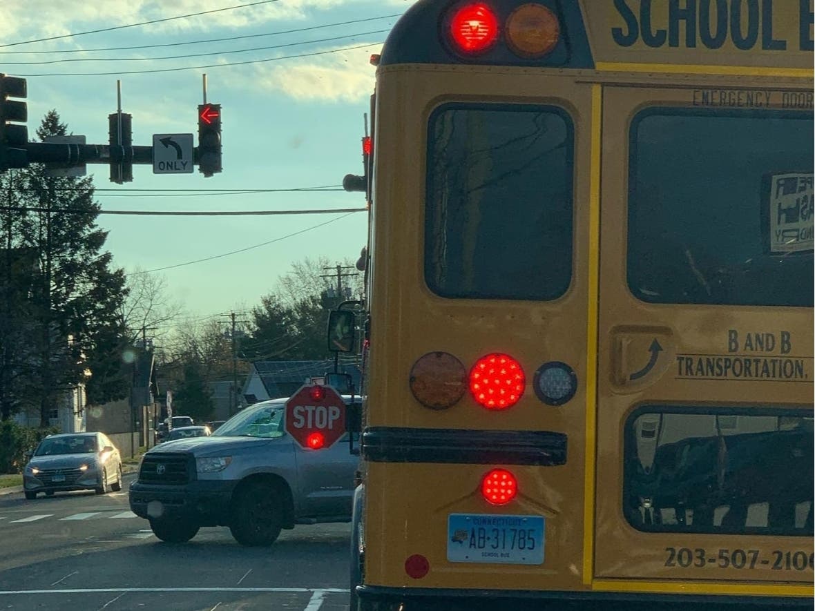 motorists can except to see "increased enforcement" at and near bus routes to "catch and cite violators."  That means drivers who "fail to stop for school busses flashing red, who are stopped, with its stop sign extended picking up students."