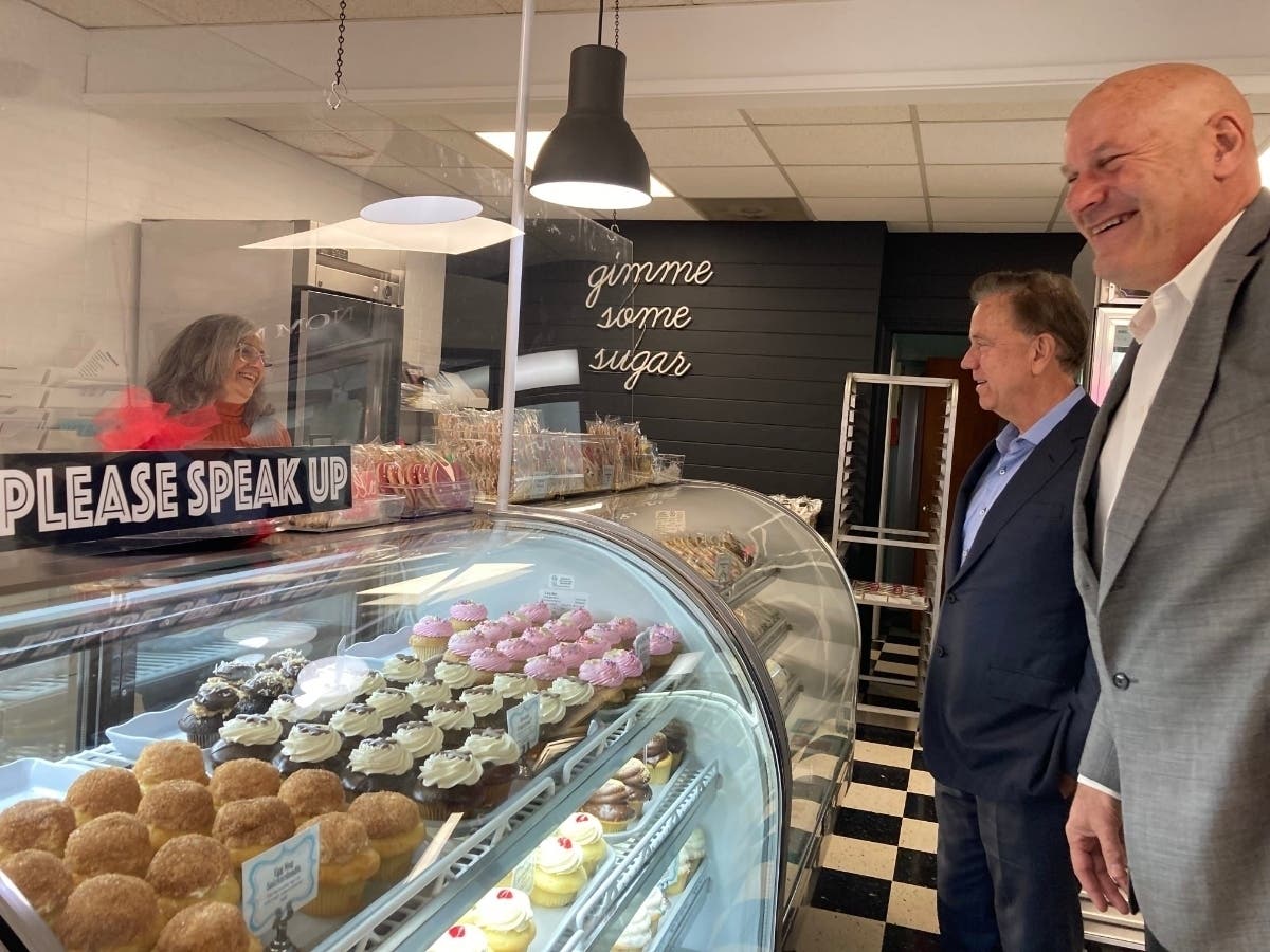 The scrumptious, famous cupcakes, yes, but Gov. Ned Lamont's apparently a Pez fan, too. 