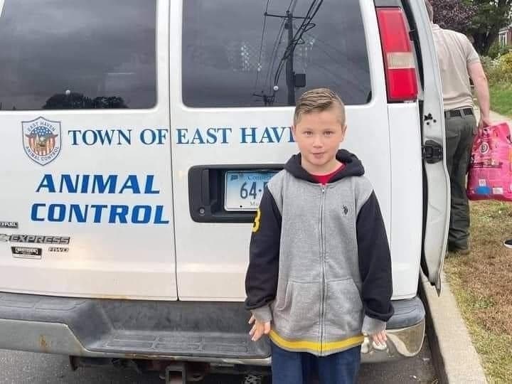 Connor Vece, 8, of East Haven, has been on a mission to ensure pets at the East Haven Animal Shelter have plenty to eat. 