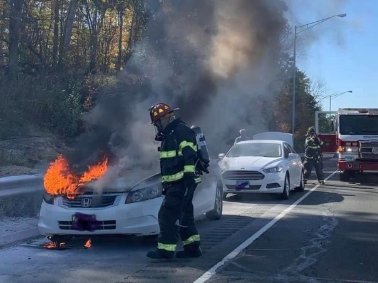 Starting at 8 a.m., Branford firefighters and paramedics responded to 16 incidents from a "minor" bedroom fire around noon on Leetes Island Road, Fire Chief Tom Mahoney told Patch, and a car fire on I-95.