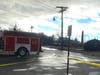 Aftermath of the massive, 4-alarm fire at Seaport Marine in Mystic. A several street area was blocked off, with local and state officials on scene early Tuesday morning. 