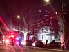Reported at 12:40 a.m., fire and other emergency personnel were, at 5:30 a.m., still on the scene of the blaze that displaced one family at 217 Howard Ave. Wednesday.