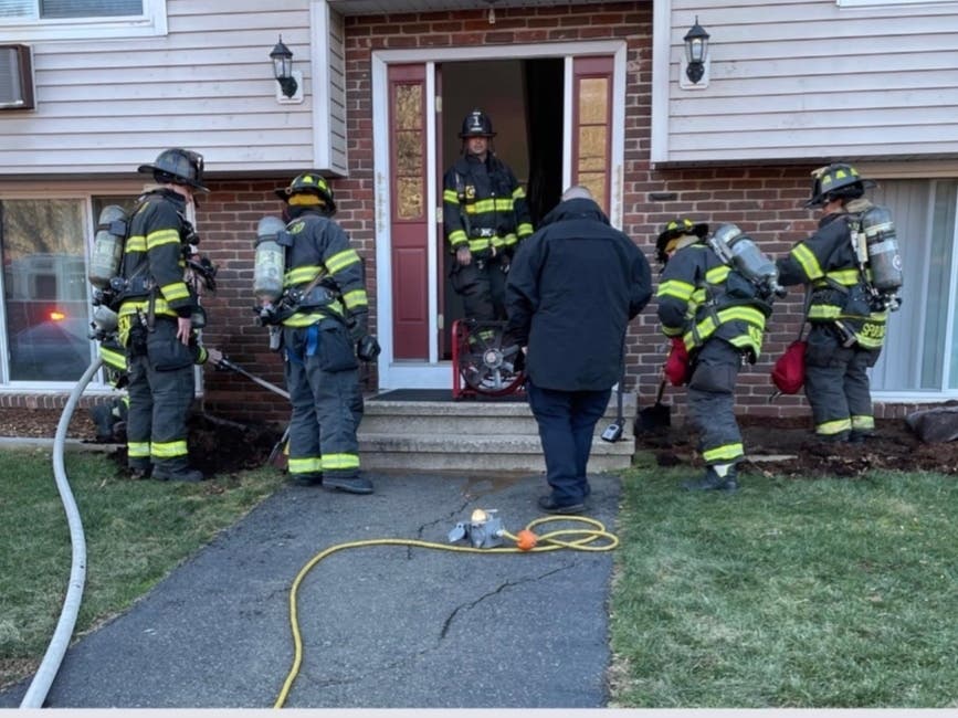A mulch fire “burned deep and extended underneath the cement stairs” of a local residence. 