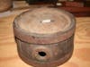 A Revolutionary War canteen, the vessel was used by Branford soldier Samuel Baldwin, according to Branford Town Historian Jane Bouley. On it, “he roughly carved into it SB Pray send me home.”