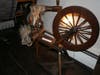 A spinning wheel that was owned by Sarah (Beach) Blackstone, wife of James Blackstone for whom the library is named. 