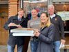 Mayor Justin Elicker, New Haven Pizza guru Colin Caplan, Lt. Governor Bysiewicz, and Modern Apizza owner Bill Pustari. 
​