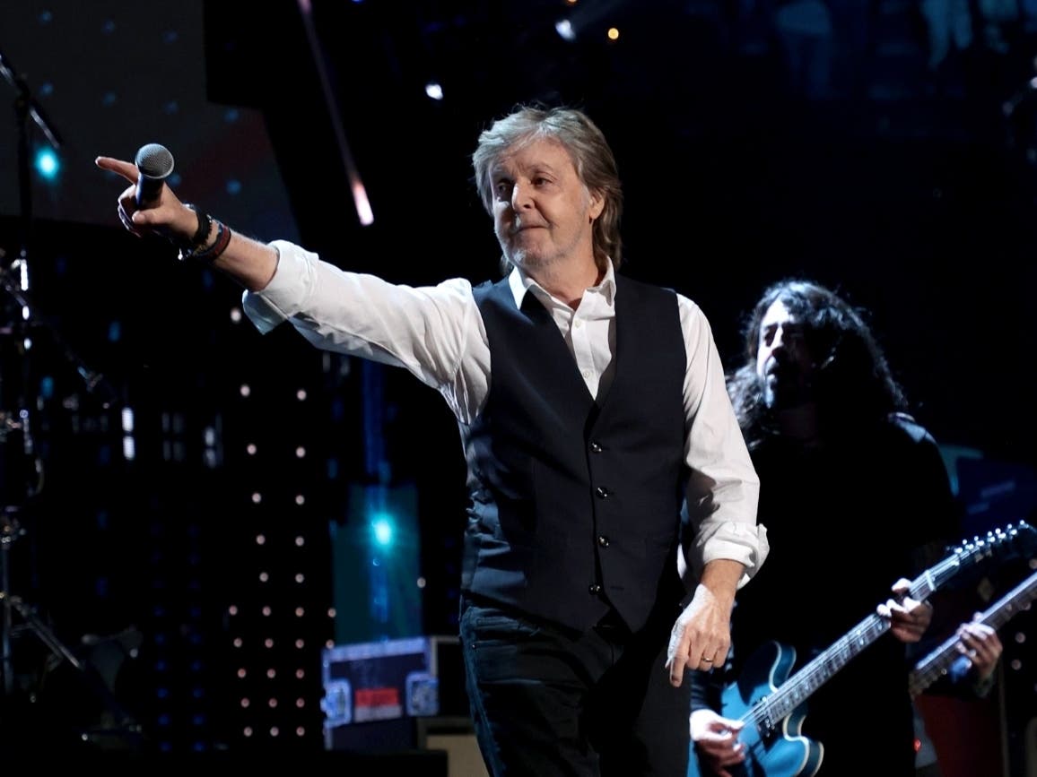 Paul McCartney performs onstage during the 36th Annual Rock & Roll Hall Of Fame Induction Ceremony at Rocket Mortgage Fieldhouse on October 30, 2021 in Cleveland, Ohio. 