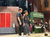 Cast members assemble on the stage of the Walsh Intermediate School production of "Guys and Dolls."