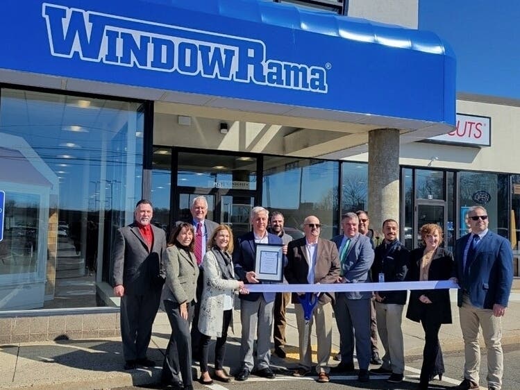 The Shoreline Chamber of Commerce held a ribbon cutting ceremony to welcome WindowRama to Branford.