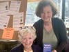 Alice Laurenson and Sue Wharfe at The Stand for the Branford Microfund fundraiser. 