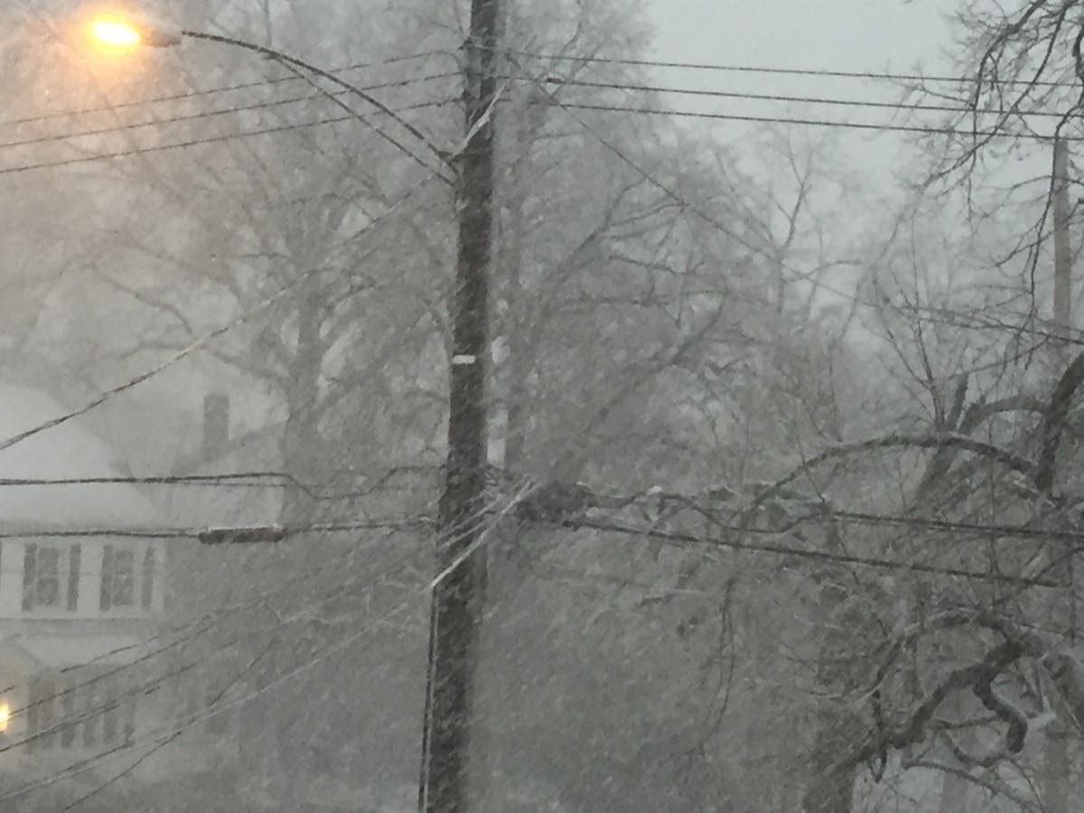 Near-white-out conditions in a 2025 storm that hit the region. 