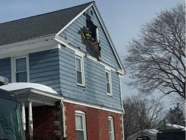 Two occupants of the house were displaced and are being helped by the Red Cross. 