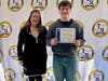 Nicholas Cinquino with Rotary President-Elect and Student of the Month Chairperson, Tammy Afragola.