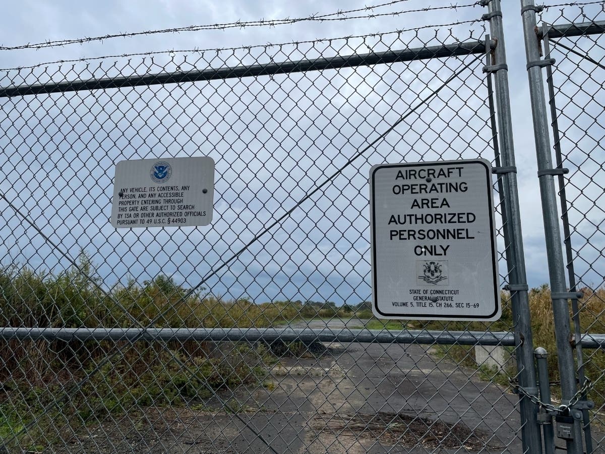 Tweed New Haven Airport's East Haven-side gate. 