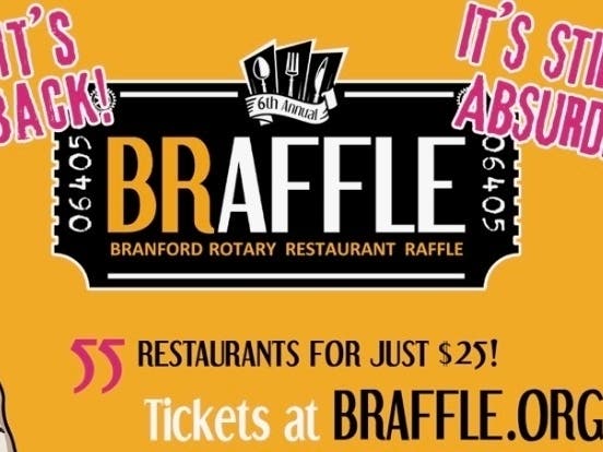 "As the largest fundraiser for the town, Braffle has quickly become an institution in Branford, and we are grateful and proud that so many people in town and the surrounding area want to help their neighbors in need:" Branford Rotary president Tery Elton.