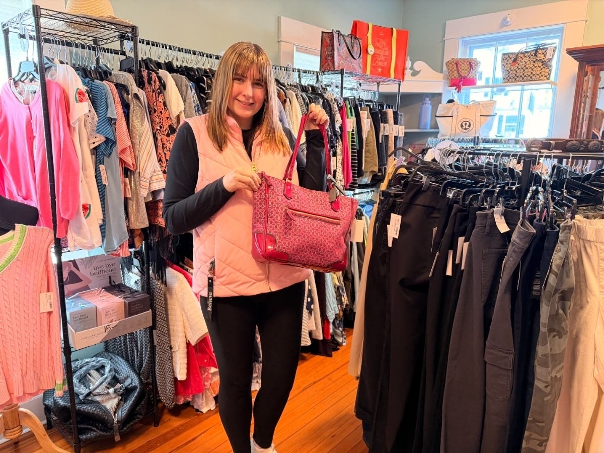 Co-owner Zoe Johnson in new boutique The Curated Closet. The opening marks the return of women’s consignment to Branford, something many local shoppers have long hoped to see following the closing of the beloved Coco’s Consignment.