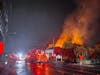 While most were fast asleep, Branford's bravest were battling a 1 a.m. Main Street fire, with flames reaching far into the night.