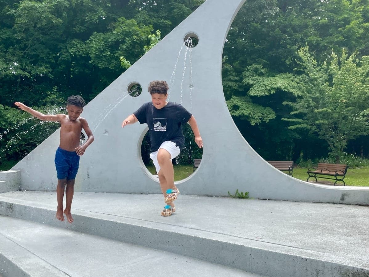 Kids enjoyed beating the heat last summer in Edgewood Park.