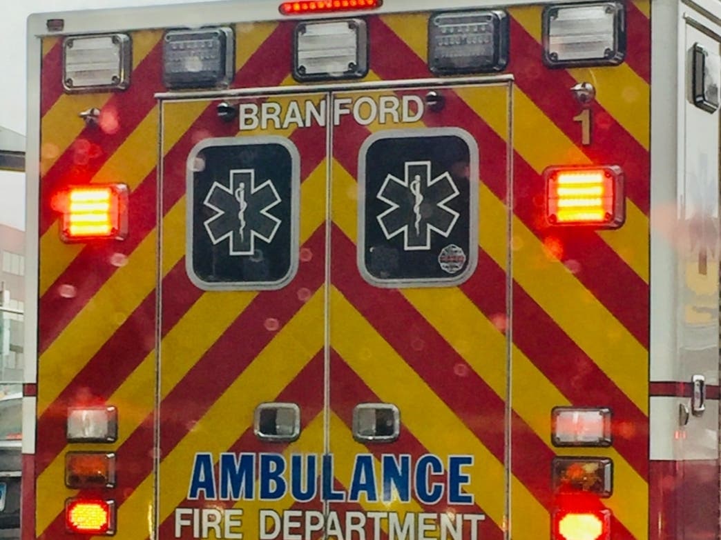 The driver whose vehicle struck the moped received an infraction for failing to grant the right of way, police said.