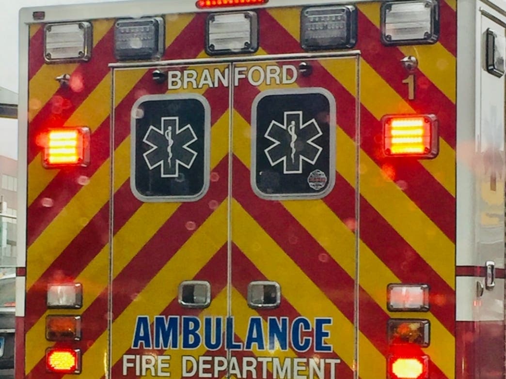 The driver whose vehicle struck the moped received an infraction for failing to grant the right of way, police said. 