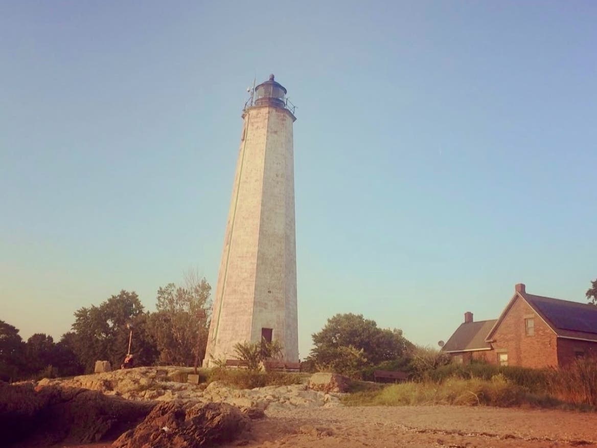 The lighthouse at Lighthouse Point Park.