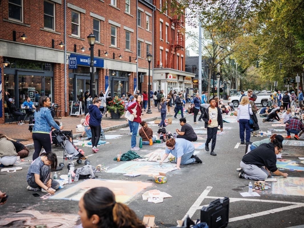 A scene from the 2025 Annual New Haven Chalk Art Festival.