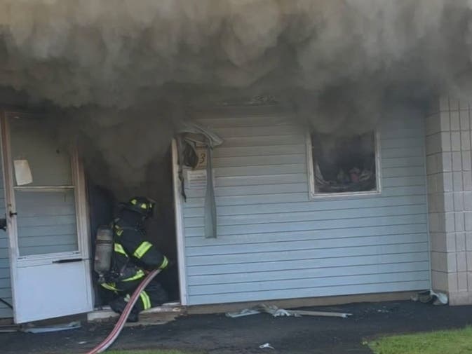 At around 11:40 a.m., the property manager of the complex at 3 Block Island Road called 911 to report the "whole apartment on fire,” the department noted.