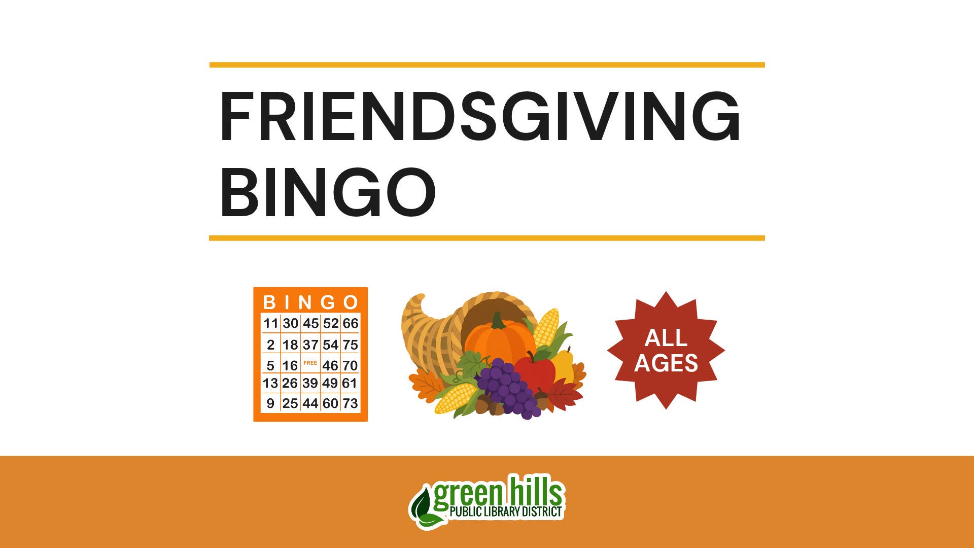 Friendsgiving Bingo: Session One