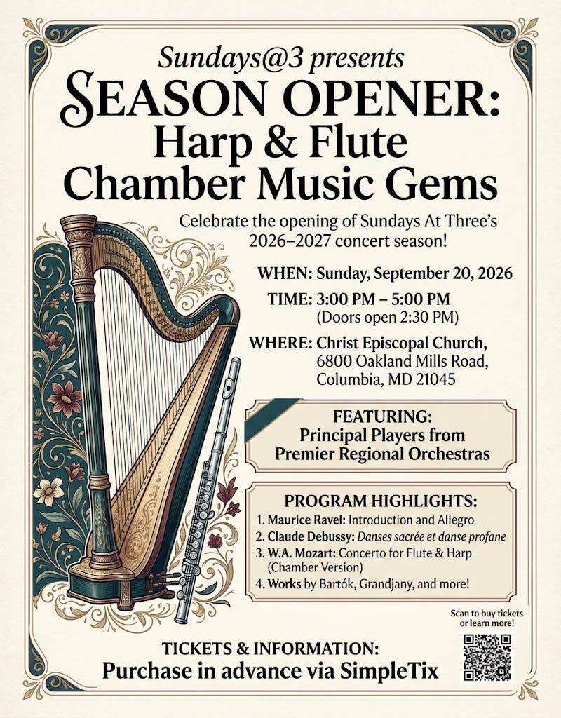 Season Opener: Harp & Flute Chamber Music Gems