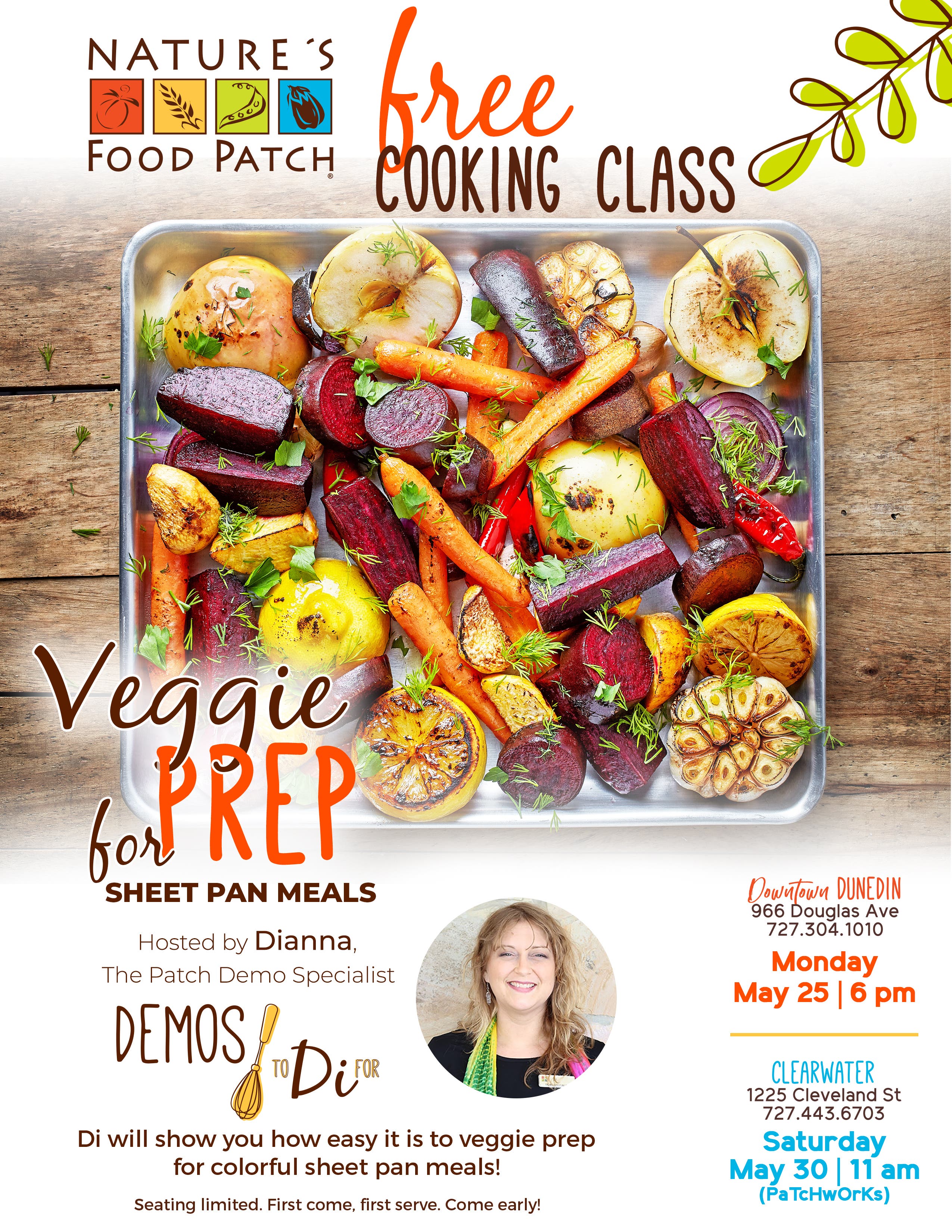 Free Cooking Class with Di: Veggie Prep for Sheet Pan Meals