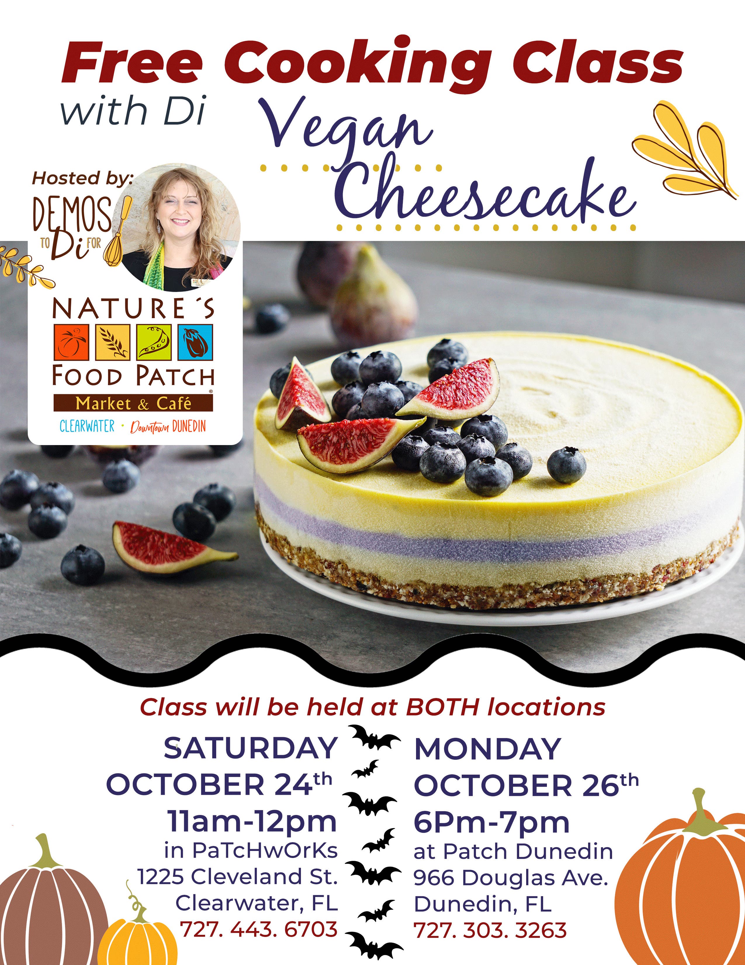 Free Cooking Class with Di: Vegan Cheesecake