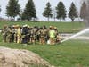 Garfield Heights Fire Department members take part in large flow foam application training