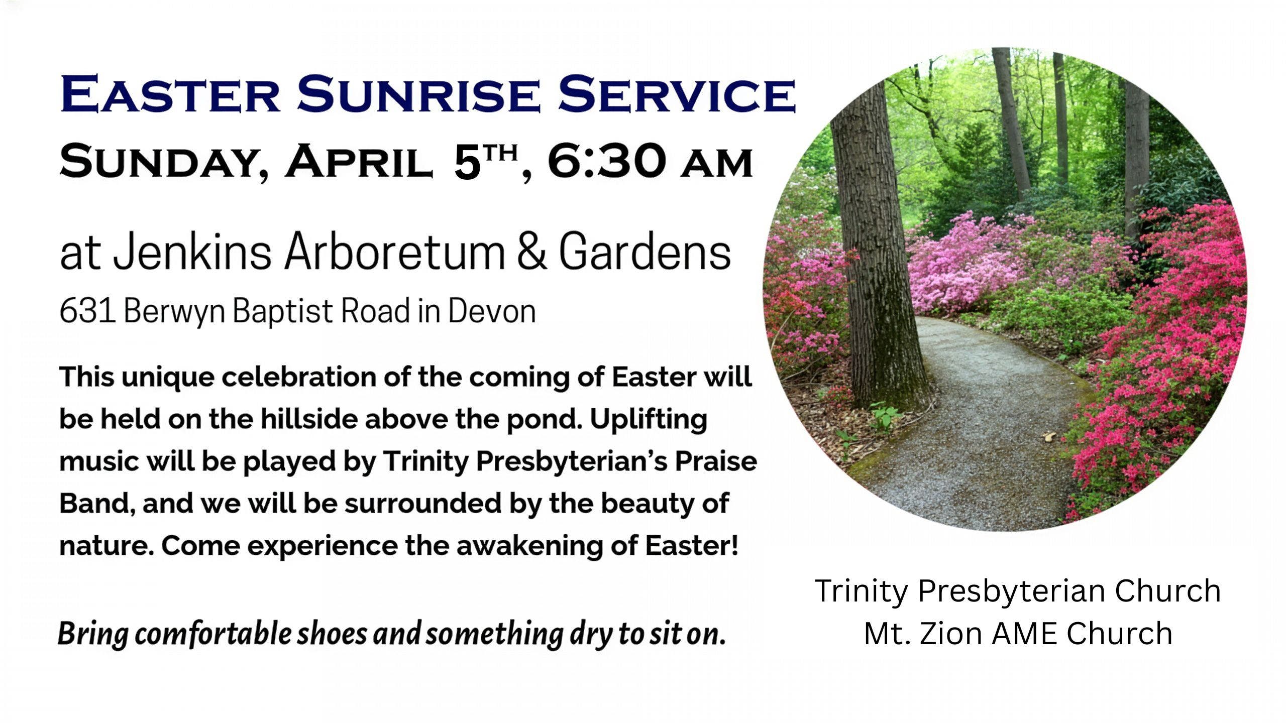 Easter Sunrise Service at Jenkins Arboretum & Gardens