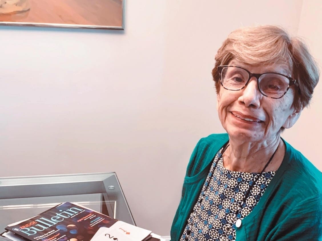 Lantern Hill resident Sally Schuckman is a master bridge player who appreciates the social nature of the game. 