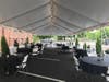 Under the new tent at Geno Auriemma's Cafe Aura.