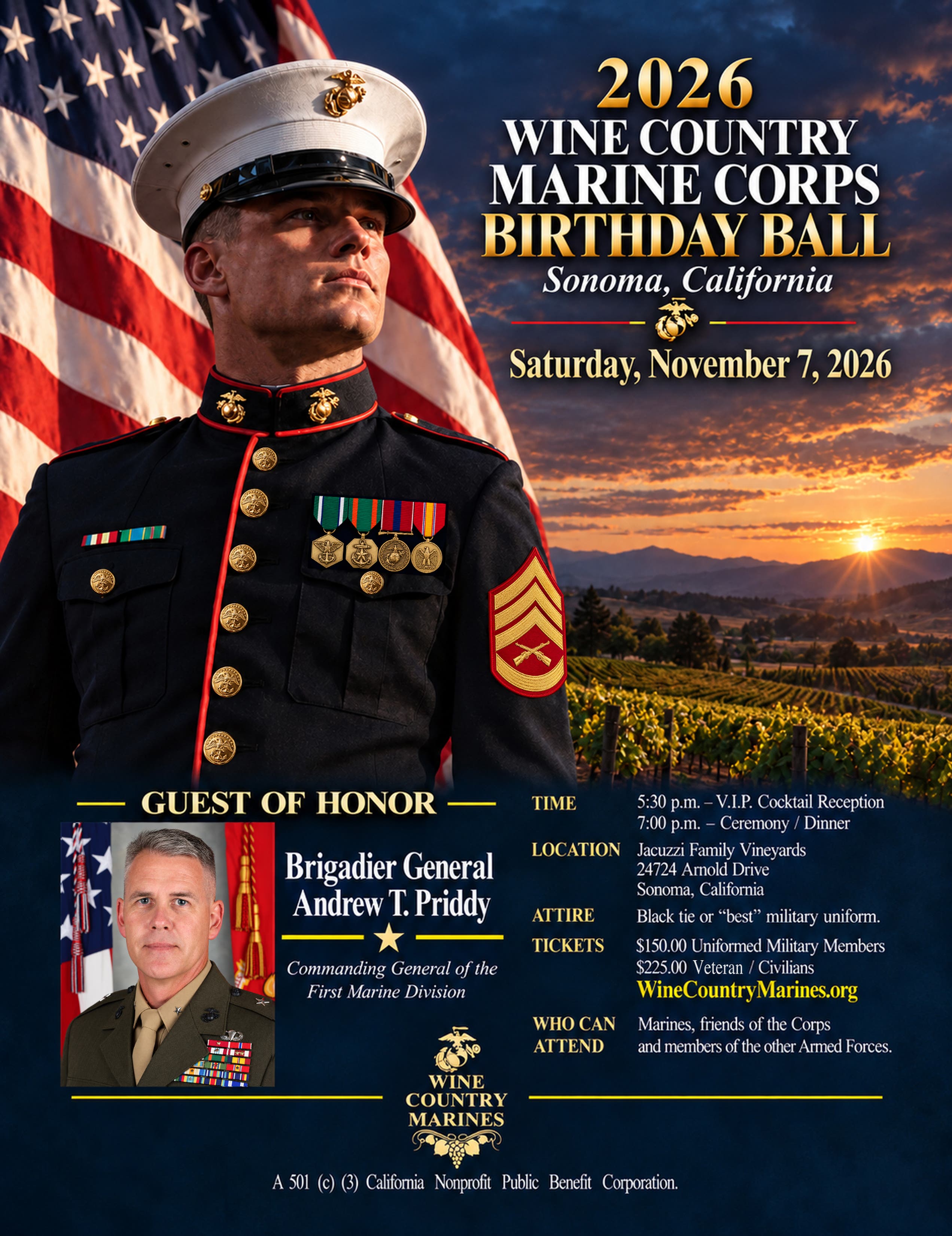 2026 Wine Country Marine Corps Birthday Ball