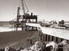 The "spider", nicknamed "Gertie", the contraption used to build the pier.