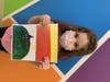 Laylah, 6 years old, received $150 for 2nd Place for her drawing of Friends Under the Sun, Portland Club 