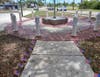 250 American Flags surround the Spanish American Park Flagpole as part of the 250